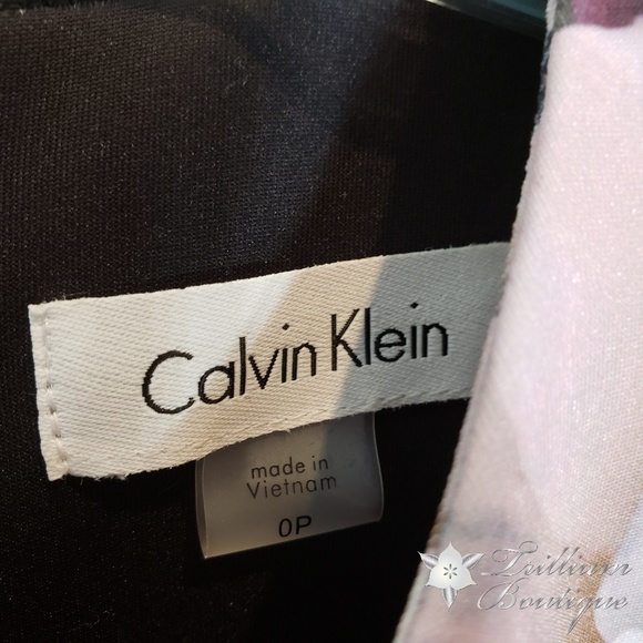 Calvin Klein Scuba Floral Sheath Dress 0P - Picture 4 of 8